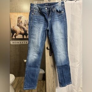 Miss Me Size 30 Mid-Rise Straight Jeans